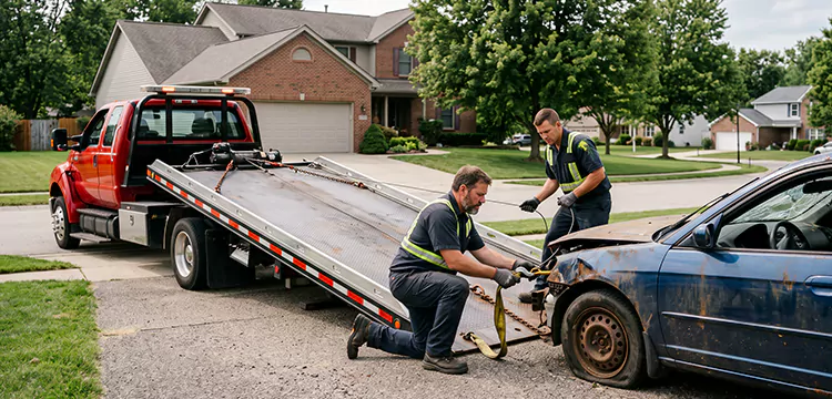 Wrecked Car Towing in Baltimore