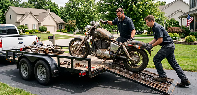 Damaged Motorcycle Removal in Baltimore