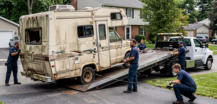 Water Damaged Junk RV Removal in Baltimore