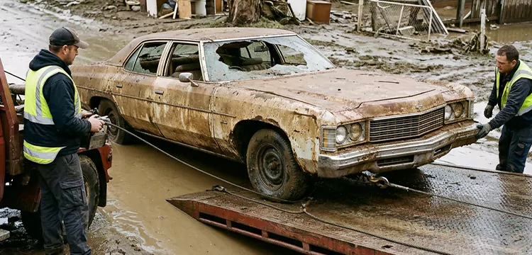 Flood-Damaged Old Car Removal in Baltimore